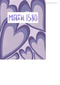 MATH 1580: Surveys of Math Fall 2022 Semester Class Notes