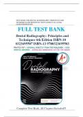 Test Bank for Dental Radiography Principles and Techniques, 6th Edition, by Joen Iannucci, Laura Howerton|9780323695503|All Chapters 1-35| LATEST