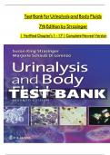 Test Bank For Urinalysis and Body Fluids, 7th Edition By Susan Strasinger|9780803675827| All Chapters 1-17| LATEST