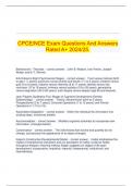   CPCE/NCE Exam Questions And Answers Rated A+ 2024/25.