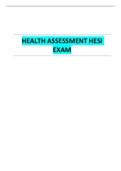 HEALTH ASSESSMENT HESI EXAM| LATEST SOLUTION 