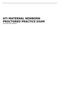 ATI MATERNAL NEWBORN PROCTORED PRACTICE EXAM  QUESTIONS AND ANSWERS