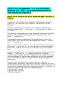 POST First Responder First Aid/CPR/AED: Modules 1-6 updated 2022 questions & Answers, Distinction Level guide that has everything!