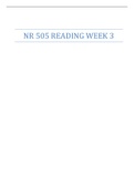 NR 505 READING WEEK 3