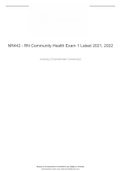 NR442 - RN Community Health Exam 1 Latest 2021, 2022