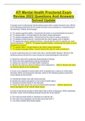 ATI Mental Health Proctored,Pharm Exam B, Pharm 2019-2022 A, Pharmacology ATI Proctored NEW, ATI Pharmacology Different Tests Questions And Answers Latets Update A+ Grade