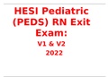 HESI Pediatric (PEDS) RN Exit Exam: V1 & V2