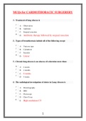 MCQs for CardioThorathic Surgery