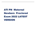 ATI PN Maternal  Newborn Proctored  Exam 2022 LATEST  VERSION