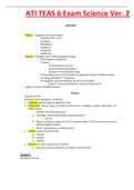 ATI TEAS 6 Exam Science ( Ver. 2 ) 2023 Questions and Verified Answers