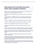 Nj property and casualty insurance Exam with complete solutions