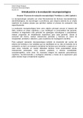 Introducción a la evaluación neuropsicológica 