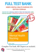 Test Bank for Neeb's Mental Health Nursing 5th Edition By Linda M. Gorman; Robynn Anwar ISBN 9780803669130, 0803669135 Chapter 1-22 Complete Guide A+