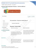 NURSING NR 509 Tina Health History Documentation