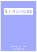 Notities Rechtspersonenrecht (t.e.m. les 23 november)