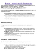 Nursing assignment -Acute Lymphocytic Leukemia