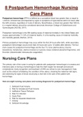 Nursing assignment -8 Postpartum Hemorrhage Nursing Care Plans