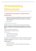 Samenvatting ontwikkeling stimuleren VOLLEDIG