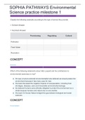 SOPHIA PATHWAYS Environmental Science Practice Milestone 1