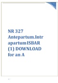 NR 327 Antepartum.Intrapartum ISBAR (1)