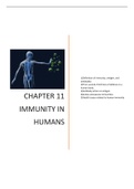 Summary  Biology  Form 4 KSSM Chapter 11  IMMUNITY IN  HUMANS