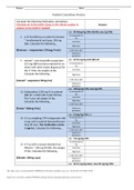 ati dosage calculations critical care form b proctored exam| Dosage Practice Calculation Questions and Answers | completed