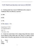 NATE Math Exam Questions 2022/2023 | Consisting Of 50 Questions With Verified Answers From Experts