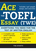 Ace the TOEFL Essay (TWE)