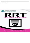 TMC RRT (Registered Respiratory Therapist) Practice Questions and Answers