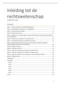 Samenvatting Inleiding tot de rechtswetenschap, inclusief hoorcolleges, literatuur en jurisprudentie 