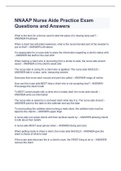 NNAAP Nurse Aide Practice Exam Questions and Answers 