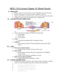 Class notes BIO 123 (2114)  Anatomy & Physiology, Cardiovascular System, Blood VesselsISBN: 9780135206201