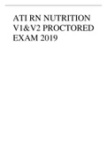 ATI RN NUTRITION V1&V2 PROCTORED EXAM 2019 