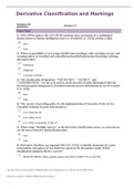 Derivative Classification and Markings | solved | 100% correct answers | all answers provided