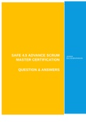 SAFE 4.5 ADVANCE SCRUM MASTER CERTIFICATION QUESTION & ANSWERS.CERTIFIED