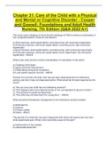 Chapter 31: Care of the Child with a Physical  and Mental or Cognitive Disorder - Cooper  and Gosnell: Foundations and Adult Health  Nursing, 7th Edition (Q&A 2022 A+)