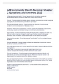 ATI Community Health Nursing: Chapter 2 Questions and Answers 2022