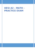 HESI A2 - MATH - PRACTICE EXAM