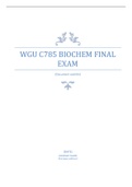 WGU C785 BIOCHEM FINAL  EXAM Latest Version done on fall 2022