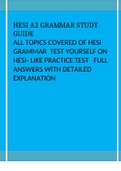 HESI A2 GRAMMAR STUDY GUIDE ALL TOPICS COVERED OF HESI GRAMMAR  TEST YOURSELF ON HESI- LIKE PRACTICE TEST	FULL ANSWERS WITH DETAILED EXPLANATION