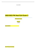 021 PN Hesi Exit Exam 3 The LPN/LVN  2 Exam (elaborations) 2023 PN Hesi Exit V1 last update A school-age client  3 Exam (elaborations) Hesi pn exit version 1,2 & 3 updated(2022-2023) bundle