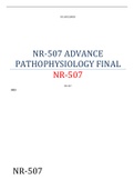 NR-507 ADVANCE PATHOPHYSIOLOGY FINAL