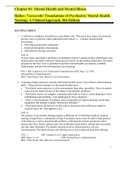 Chapter 01: Mental Health and Mental Illness Halter: Varcarolis’ Foundations of Psychiatric Mental Health Nursing: A Clinical Approach, 8th Edition