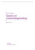 Samenvatting gezins - en contextbegeleiding