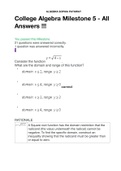 Sophia Milestone 5 College Algebra with correct answers.