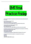 EMT Final Practice Fisdap | 29 pages | verified questions and 100% correct answers 