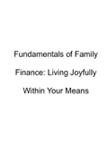 SFL 260 Family Finance Course Textbook Notes