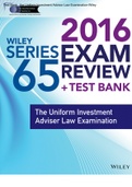 Test Bank WILEY SERIES 63 EXAM || The Uniform Investment Advisor Law Examination