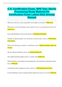 C.S. Certification Exam, SPD Test, Sterile  Processing Study Material for  Certification Exam Latest 2022 Already  Passed