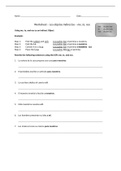 Spanish Ch. 6 Indirect Object Pronouns- me, te, nos_ Worksheet